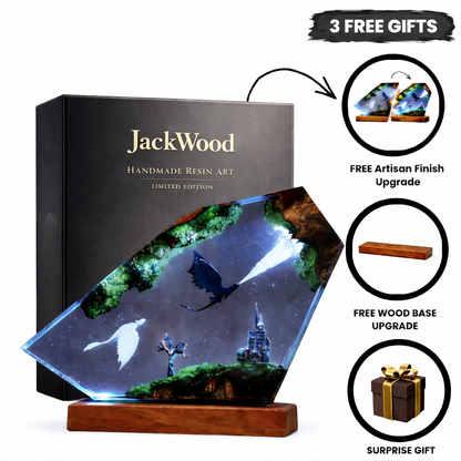 3D Resin Dragon Lamp